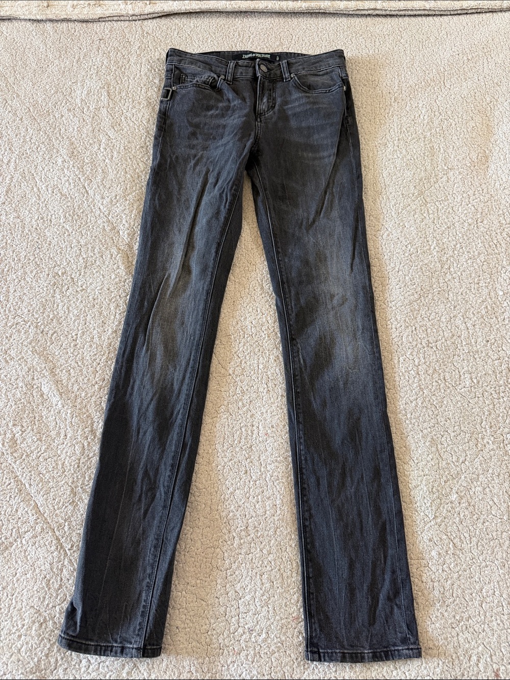 Zadig & Voltaire Dark Gray Straight Leg Jeans Size 26
